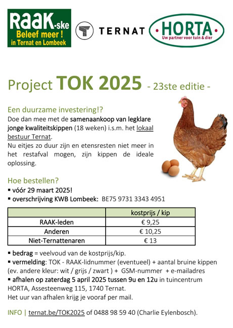 Tok 2025 Samenaankoop kippen